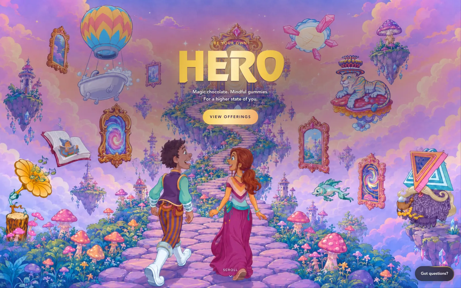Hero Church homepage illustrated world