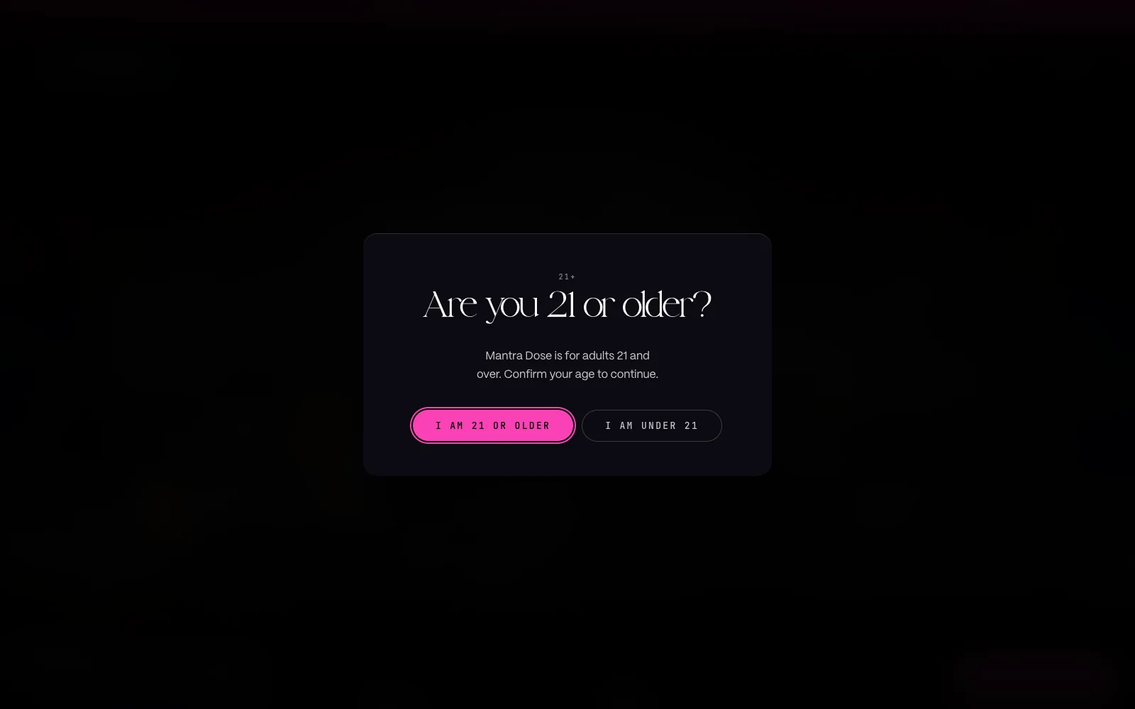 Mantra marketing homepage