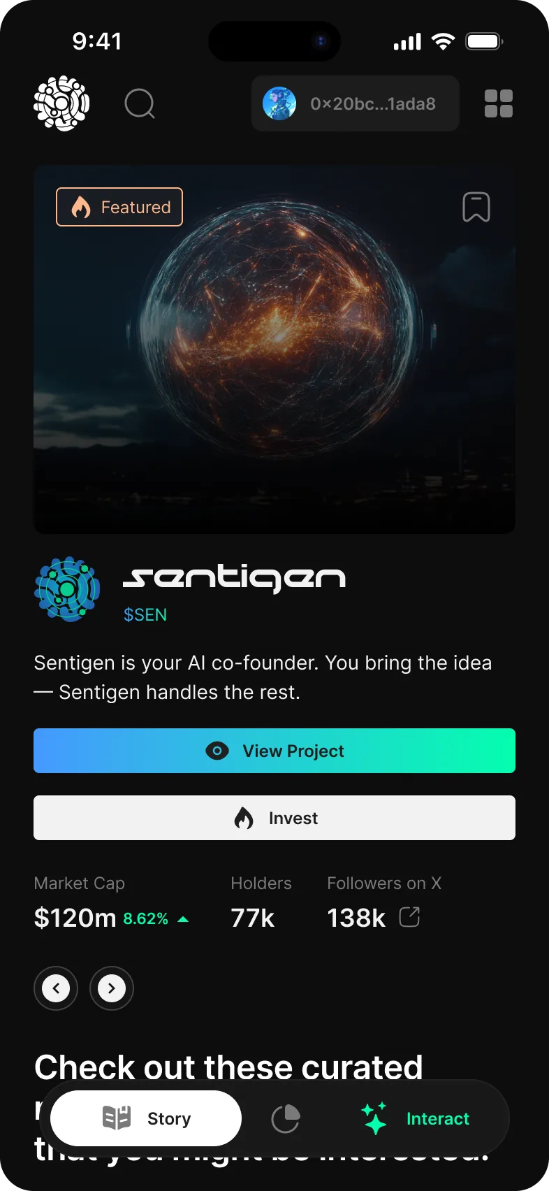 Mobile project feed