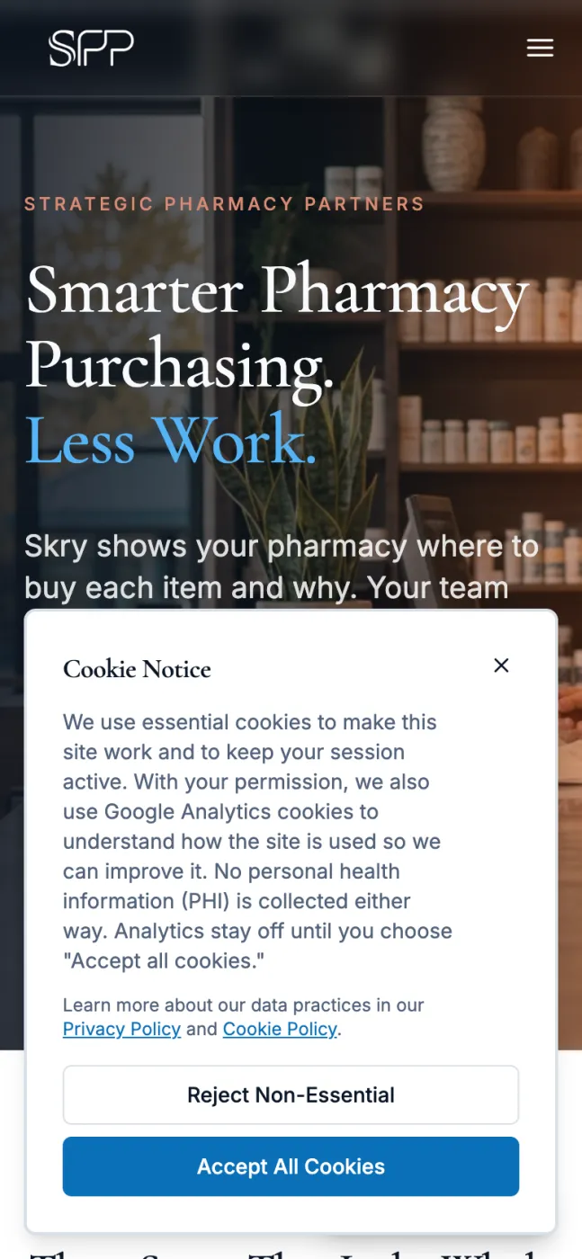 Strategic Pharmacy Partners on a phone